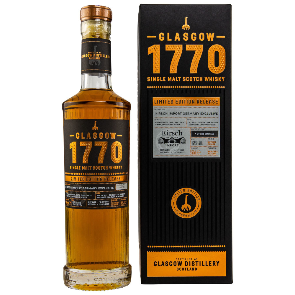 1770 Glasgow Distillery 2015/2022 Single Cask 15/102 62,5% 0,5L