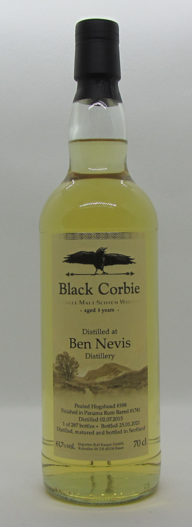 Ben Nevis 5 Jahre 2015/2021 61,7% Panama Rum Cask Black Corbie